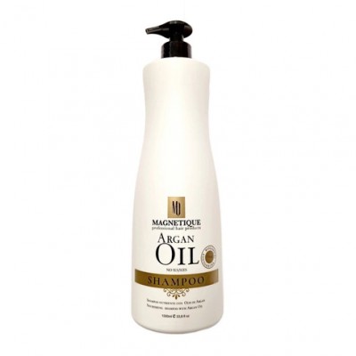 Magnetique Satine Line Argan Oil atkūriantis plaukus šampūnas su Maroko argano aliejumi, šilko baltymais ir linų sėmenų aliejumi 1000ml