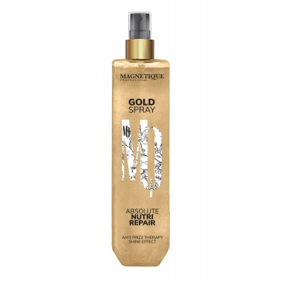 Magnetique Gold Spray Absolute Nutri Repair purškiklis išlygina ir fiksuoja šukuoseną, tuo pačiu kondicionuodamas ir atgaivindamas plaukų struktūrą 200ml Magnetique Gold Spray Absolute Nutri Repair purškiklis išlygina ir fiksuoja šukuoseną, tuo pačiu kondicionuodamas ir atgaivindamas plaukų struktūrą 200ml
