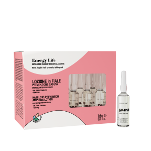 Pura Kosmetica Pure Energy Life Lotion skystis slenkantiems plaukams (ampulės) 12x6ml
