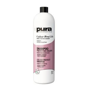 Pura Kosmetica Color-Pro Life spalvą apsaugantis šampūnas skirtas dažytiems, šviesintiems ir chemiškai apdorotiems plaukams pH 5,00 – 6,00 1000ml Pura Kosmetica Color-Pro Life spalvą apsaugantis šampūnas skirtas dažytiems, šviesintiems ir chemiškai apdorotiems plaukams pH 5,00 – 6,00 1000ml