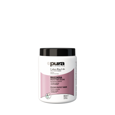 Pura Kosmetica Color-Pro Life Colour Protection spalvos apauganti kaukė dažytiems, šviesintiems ir chemiškai apdorotiems plaukams pH 2,50 – 3,50, 1000ml