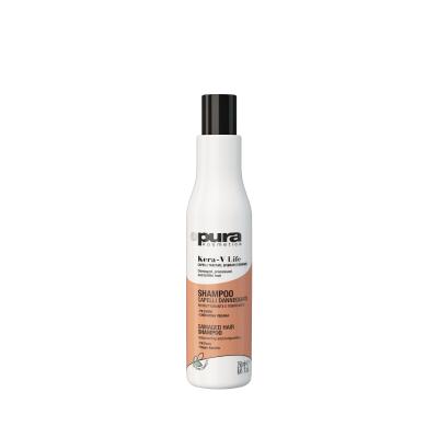 Pura Kosmetica Kera-V Life Vegan Keratin Restructuring & Invigorating atgaivinantis šampūnas pH 5,00 -6,00 250ml