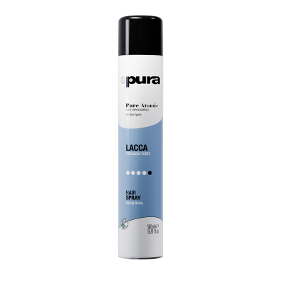 Pura Kosmetica Pure Atomic plaukų lakas stiprios fiksacijos 500ml Pura Kosmetica Pure Atomic plaukų lakas stiprios fiksacijos 500ml