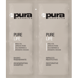 Pura Kosmetica Pure Life maitinimas šampūnas 15ml + maitinanti kaukė 15ml