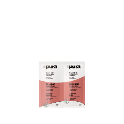 Pura Kosmetica Curl Life šampūnas 15ml+kaukė 15ml Pura Kosmetica Curl Life šampūnas 15ml+kaukė 15ml