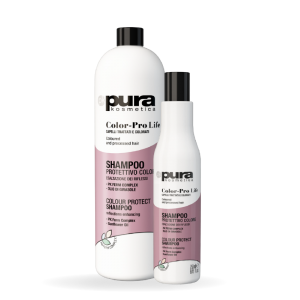 Pura Kosmetica Color-Pro Life spalvą apsaugantis šampūnas skirtas dažytiems, šviesintiems ir chemiškai apdorotiems plaukams pH 5,00 – 6,00 250ml