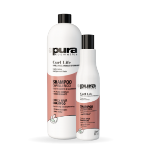 Pura Kosmetica Curl Life lankstumo suteikiantis šampūnas garbanotiems plaukams elastingumui ir žvilgesiui pH 5,00 – 6,00 250ml