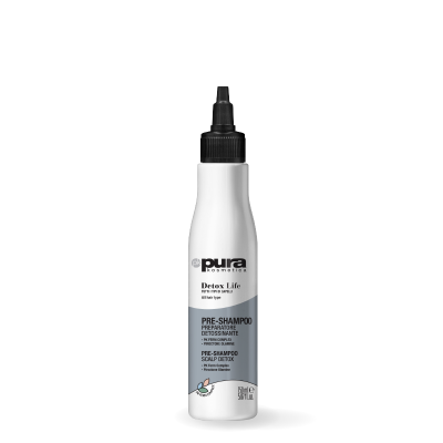 Pura Kosmetica Detox Life Pre-Shampoo Scalp Detox valomasis šampūnas pH 4,00 – 5,00 150ml Pura Kosmetica Detox Life Pre-Shampoo Scalp Detox valomasis šampūnas pH 4,00 – 5,00 150ml