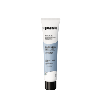 Pura Kosmetica Silk Life glotninanti kaukė garbanotiems ir nepaklusniems plaukams pH 2,50 – 3,50 200ml Pura Kosmetica Silk Life glotninanti kaukė garbanotiems ir nepaklusniems plaukams pH 2,50 – 3,50 200ml