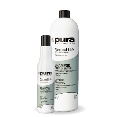 Pura Kosmetica Normal Life Sebum-regulating šampūnas Skirtas riebaluotis linkusiems plaukams ir galvos odai pH 5,00 – 6,00 250ml Pura Kosmetica Normal Life Sebum-regulating šampūnas Skirtas riebaluotis linkusiems plaukams ir galvos odai pH 5,00 – 6,00 250ml