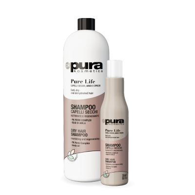 Pura Kosmetica Pure Life Maitinimas ir restruktūrizavimas šampūnas sausiems, dehidratuotiems ir nublukusiems plaukams pH 5,00 – 6,00 250ml