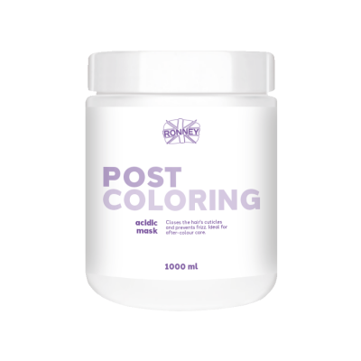 Ronney Post Coloring rūgštinanti plaukų kaukė po dažymo ir dažytiems plaukams pH 3,50 – 4,50 1000ml