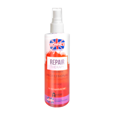 Ronney  Repair Therapy dvifazis purškiklis pažeistiems, sausiems ir sunkiai iššukuojamiems plaukams 285ml