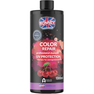 RONNEY Color Repair Cherry UV Protection  Šampūnas dažytiems plaukams su UV filtru 1000ml