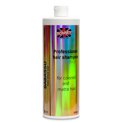 Ronney  Holo Shine Star  Babassu Oil Energiją suteikiantis šampūnas su babassu aliejumi dažytiems ir matiniams plaukams 1000ml