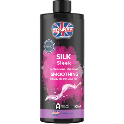 Ronney Silk Smoothing glotninantis šampūnas ploniems ir sausiems plaukams su šilku 1000ml