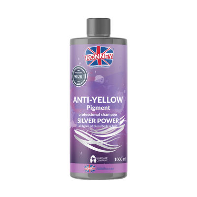 Ronney Anti-Yellow Pigment šampūnas žiliems bei šviesintiems plaukams 1000ml