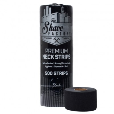 The Shave Factory Premium Black Vienkartinės kaklajuostės 5 rul/pak. juodos spalvos