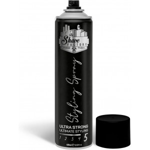 The Shave Factory Styling Spray Ultra Strong plaukų lakas ultra stiprios fiksacijos 400ml The Shave Factory Styling Spray Ultra Strong plaukų lakas ultra stiprios fiksacijos 400ml