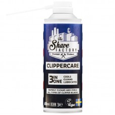 The Shave Factory Clippercare kirpimo mašinėlių priežiūros purškiklis 3in1 400 ml The Shave Factory Clippercare kirpimo mašinėlių priežiūros purškiklis 3in1 400 ml